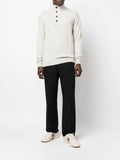 Barbour elbow-patch button-up half-zip sweater