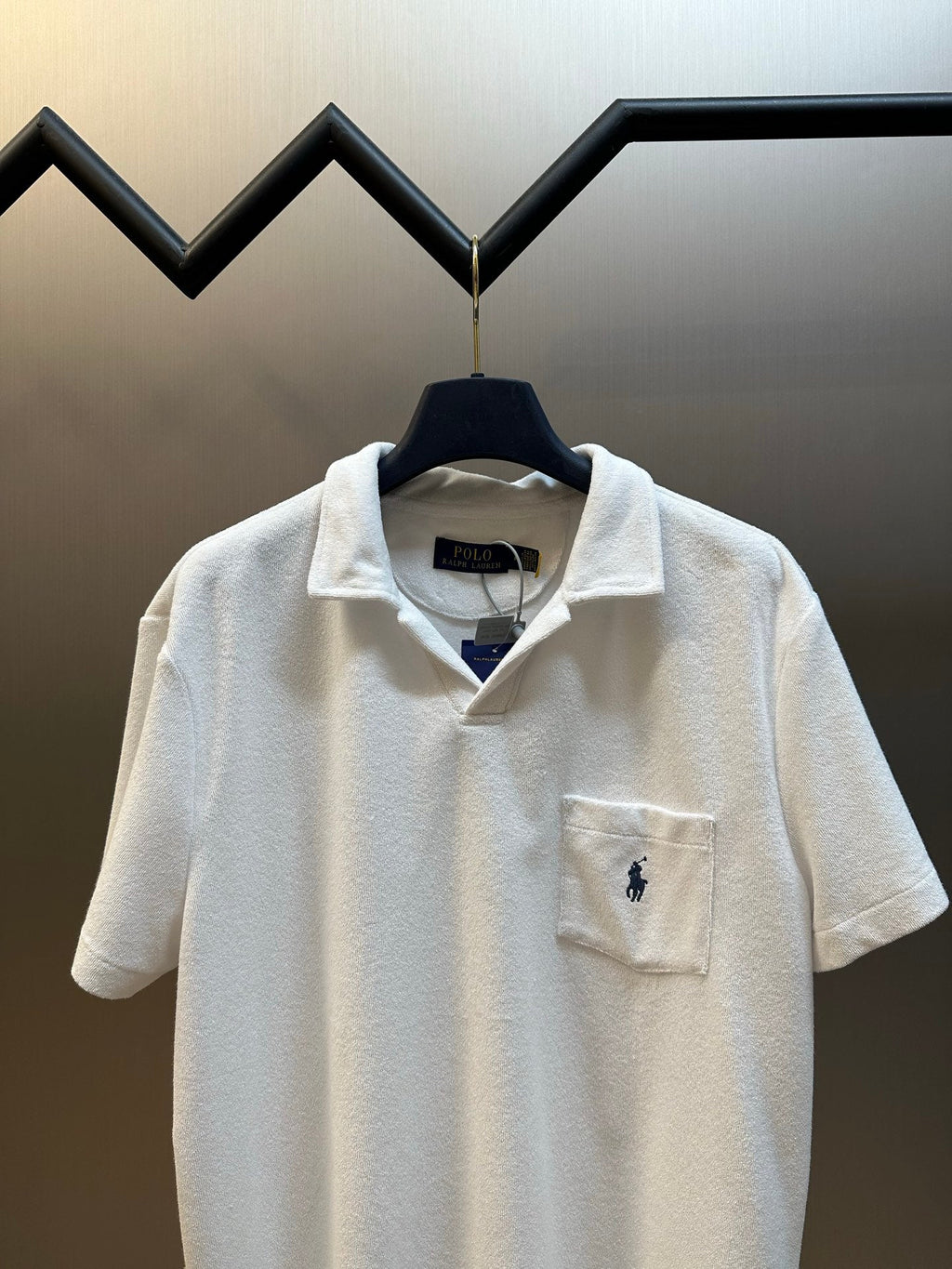 Polo Ralph Lauren Men’s Terry‑Cloth Short‑Sleeve Polo Shirt With Pocket Pony Logo
