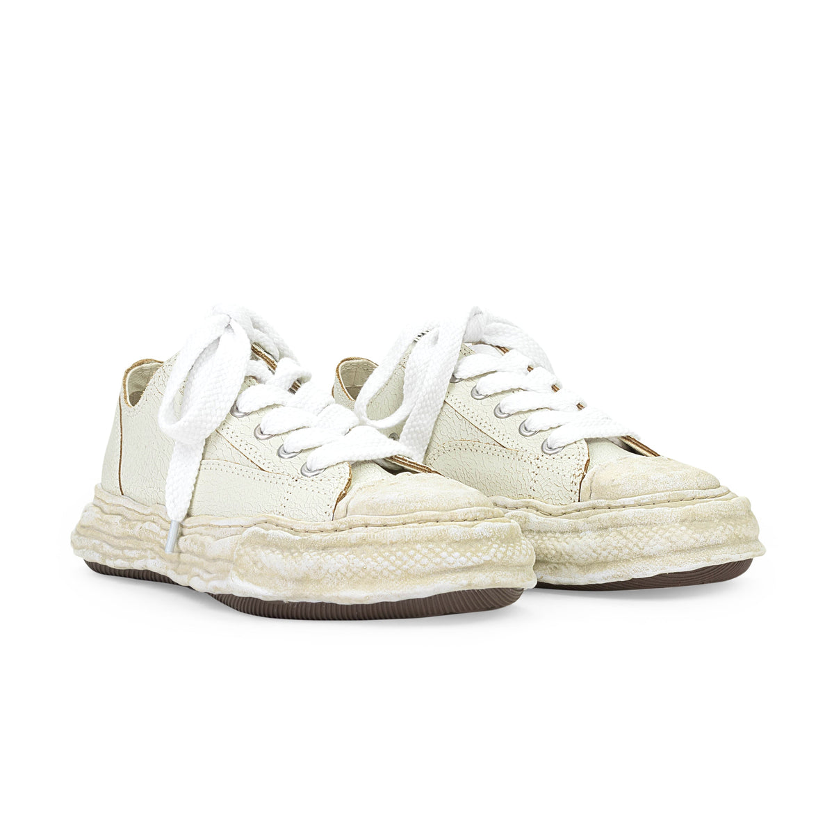NIB MMY PETERSON LOW CRACKING WHITE LOW-TOP SNEAKER