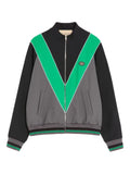 Valentino Garavani zip logo-patch bomber jacket