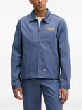 DICKIES Wellsville logo-embroidered zip-up shirt jacket