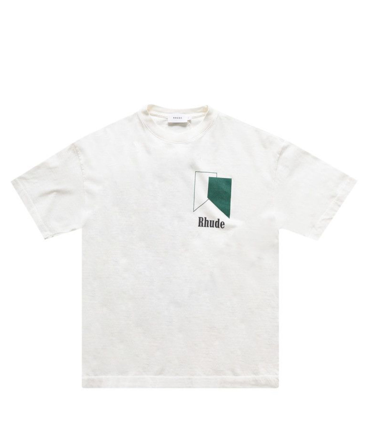 Rhude Track Logo Tee Vintage White
