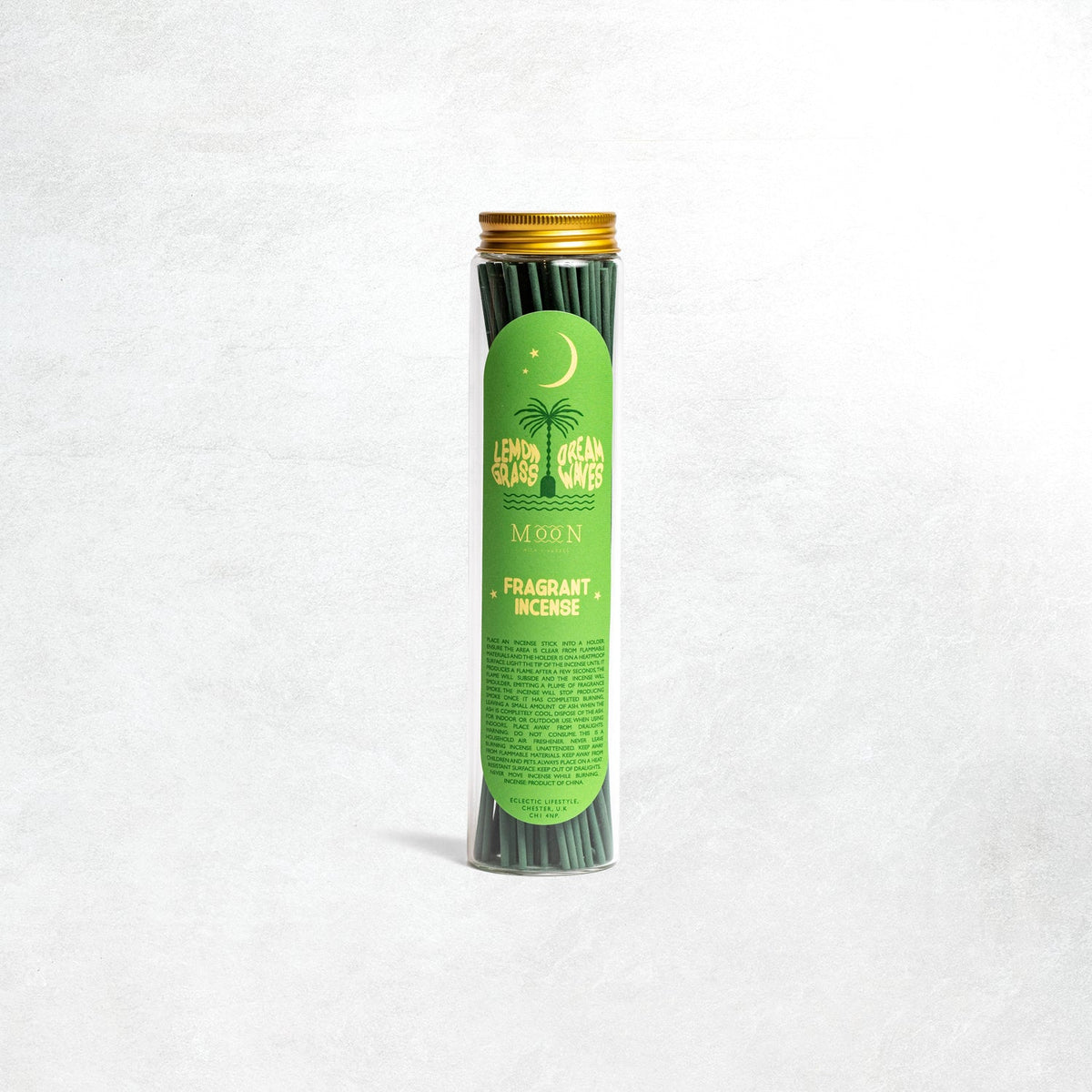 Wick + Vessel Lemongrass Dream Waves - 100 Incense Stick Jar