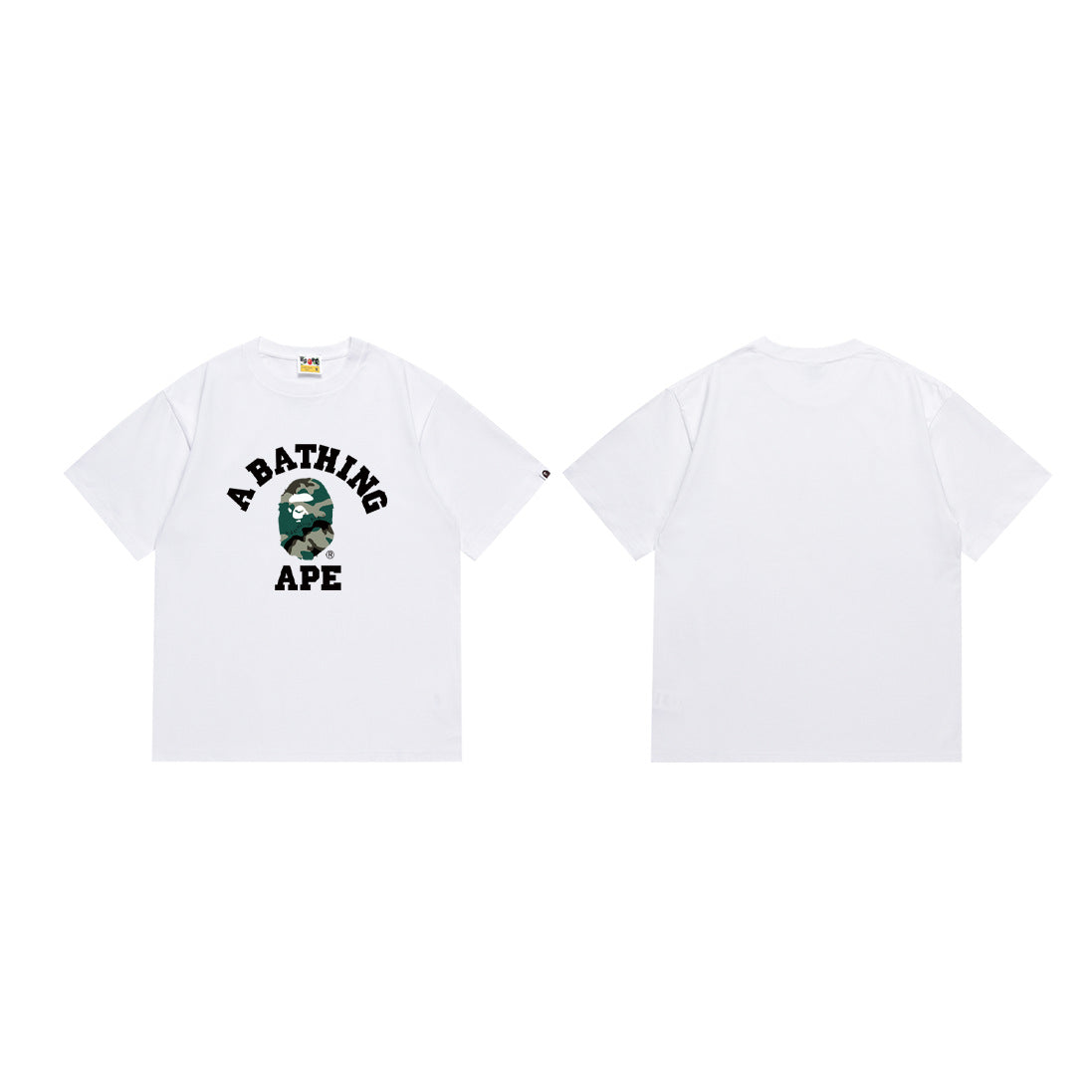 Bape Camo Ape‑Head Graphic Oversized Tee Streetwear Unisex