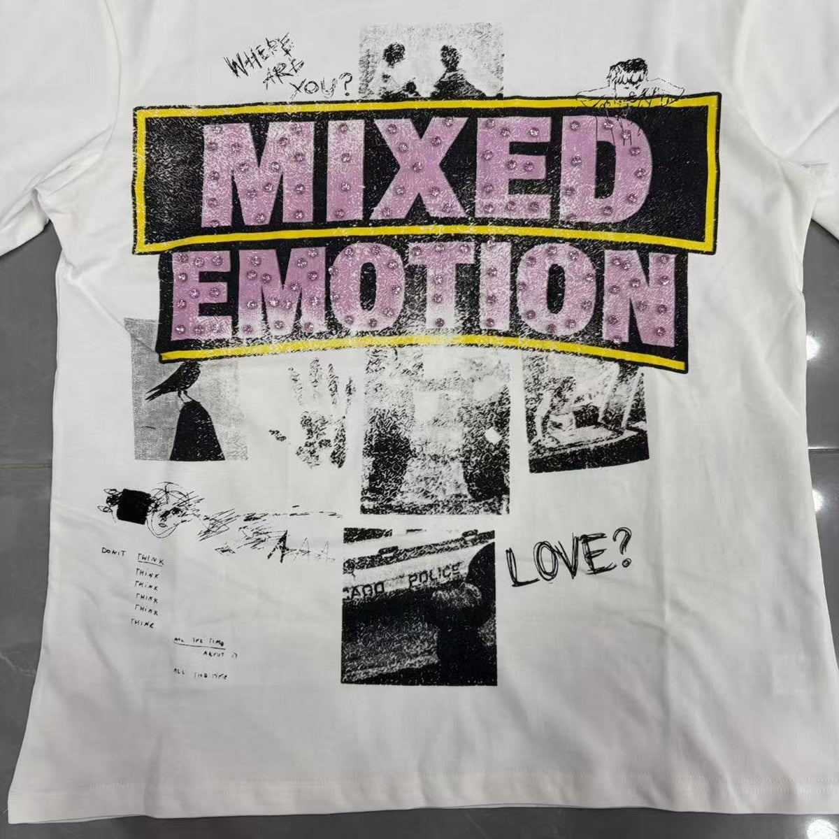 Mixed Emotion Short-Sleeve T-Shirt - White