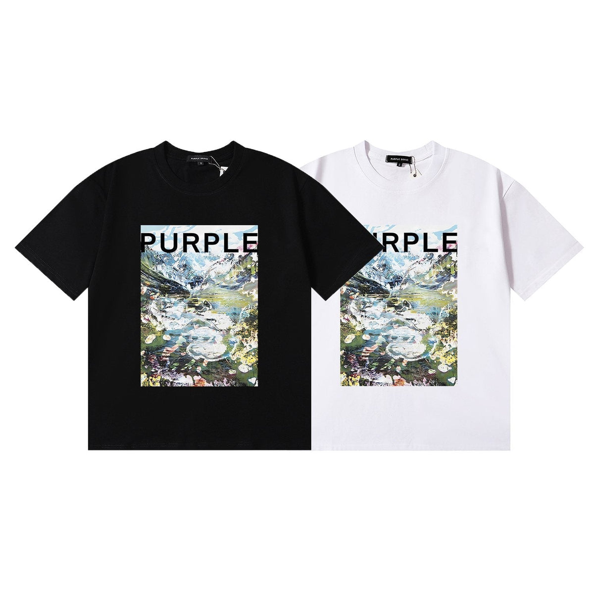 Purple Brand Landscape Graphic Short-Sleeve T-Shirt
