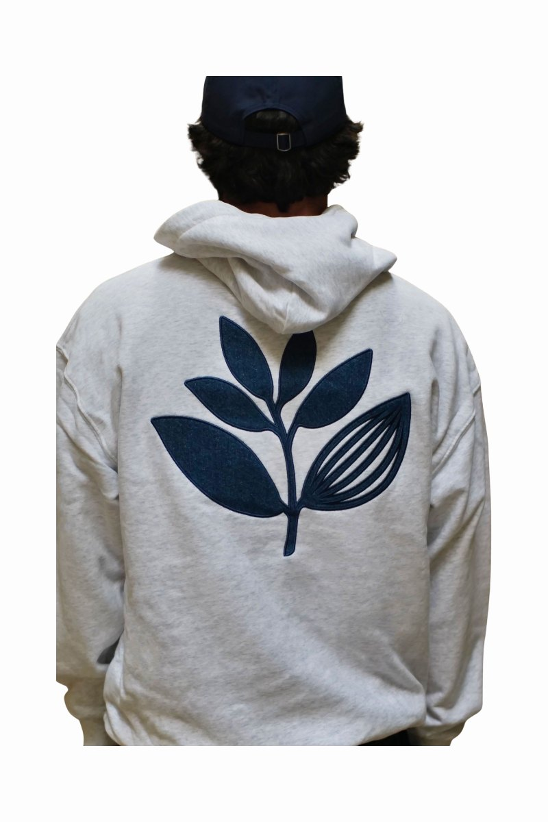 MAGENTA DENIM PLANT HOODIE Ash Heather