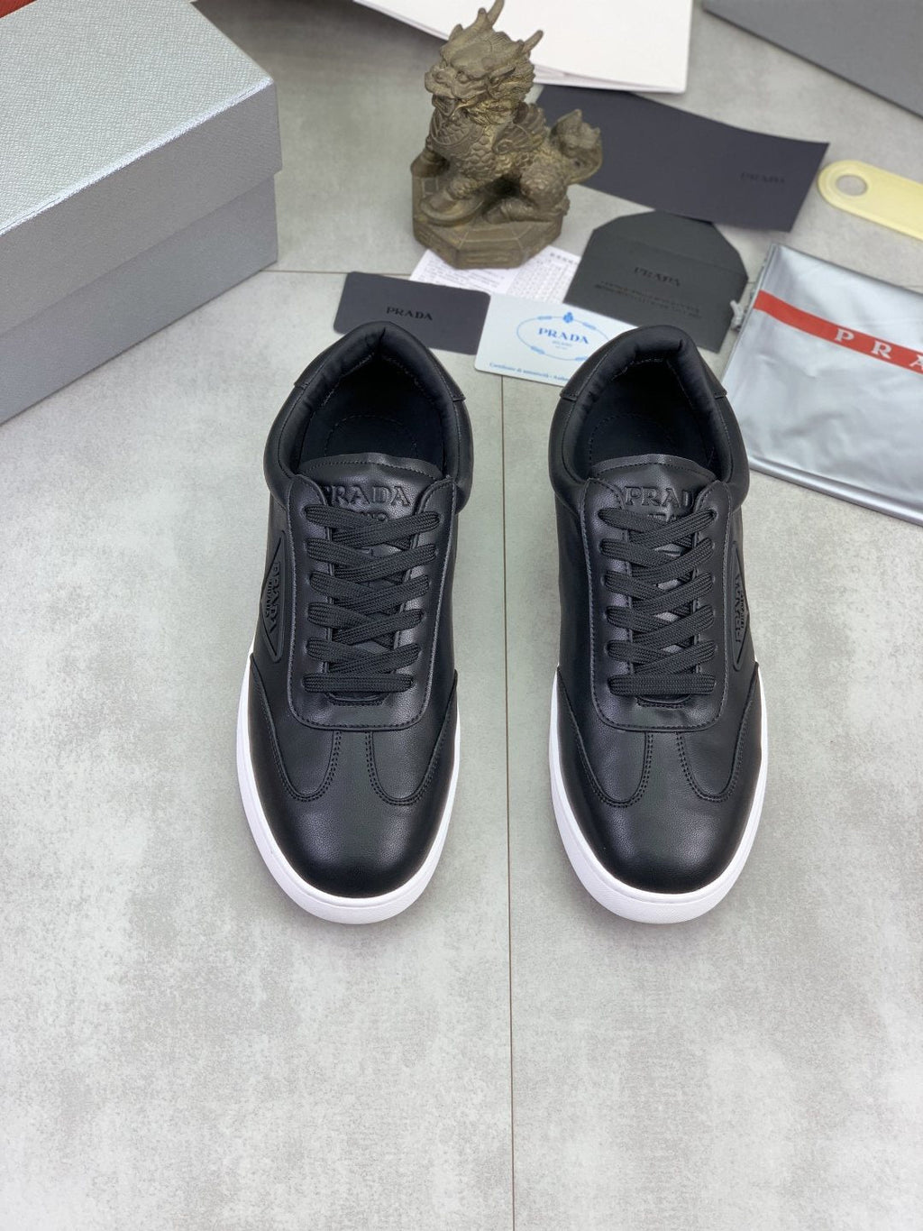 Prada Paneled Low-Top Sneakers