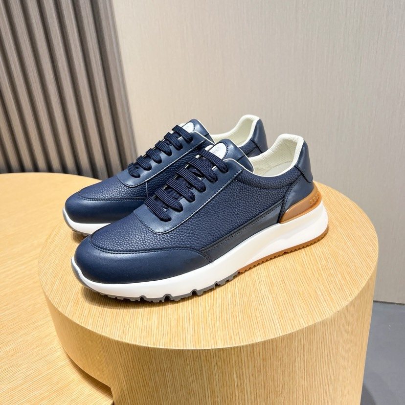 Brunello Cucinelli Men's Low-Top Lace-Up Sneakers - Rubber Outsole