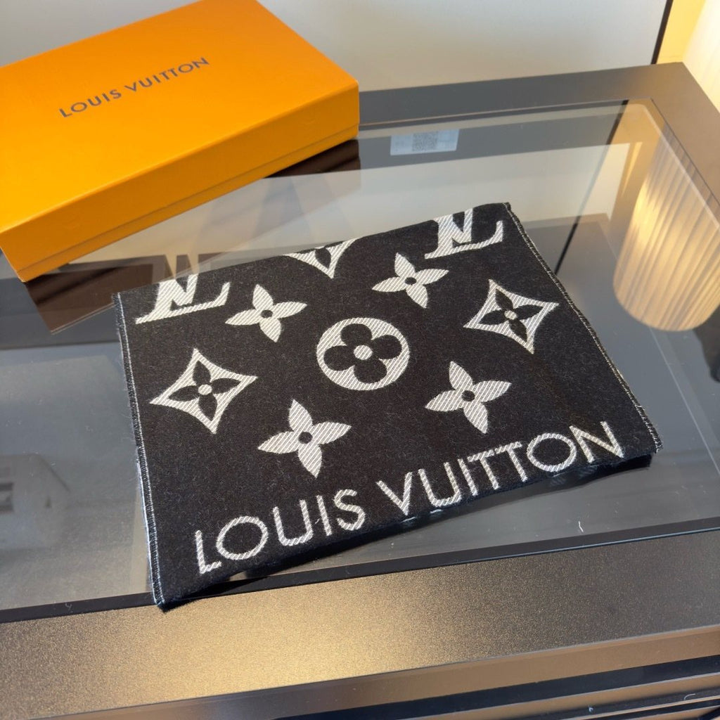 Louis Vuitton Monogram Fringed Scarf