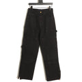 Louis Vuitton Monogram-Style Denim Cargo Trousers - Black